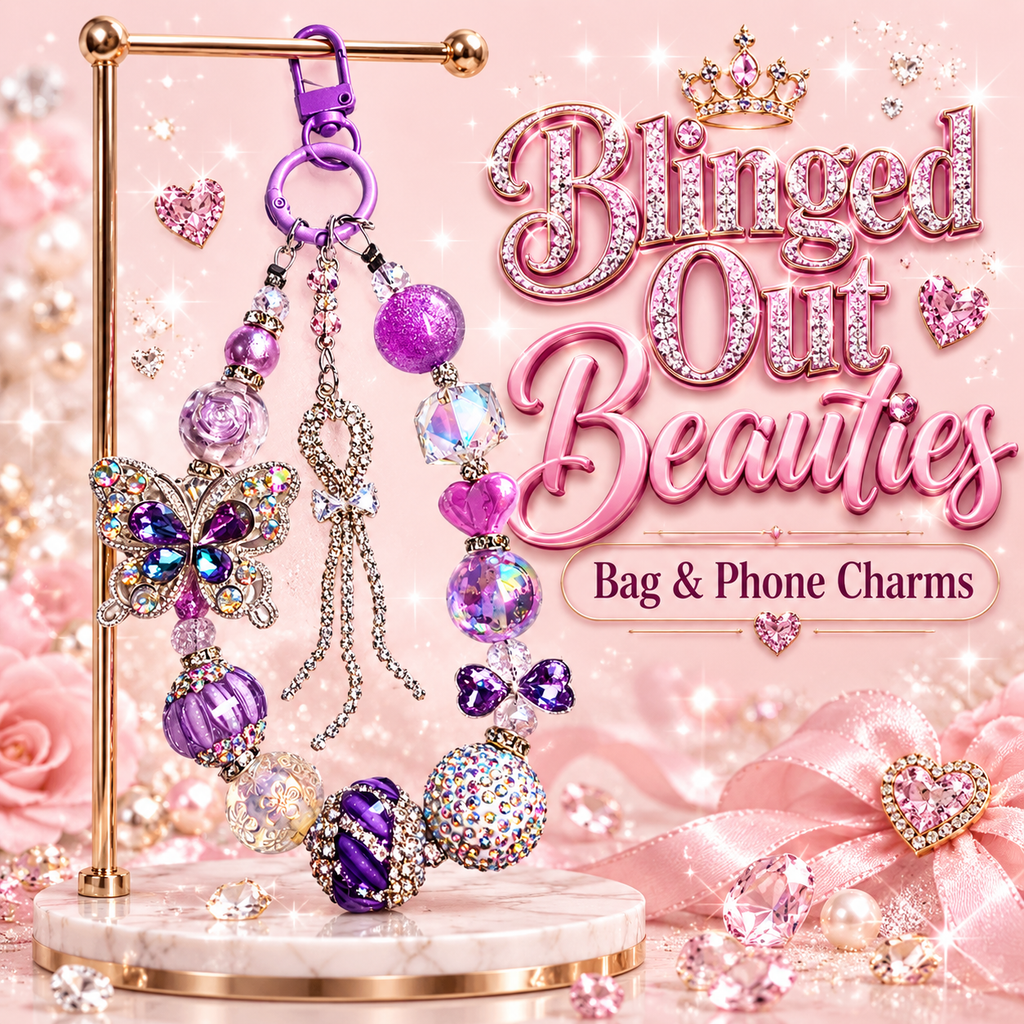 💖 Blinged Out Beauties | Bag & Phone Charms