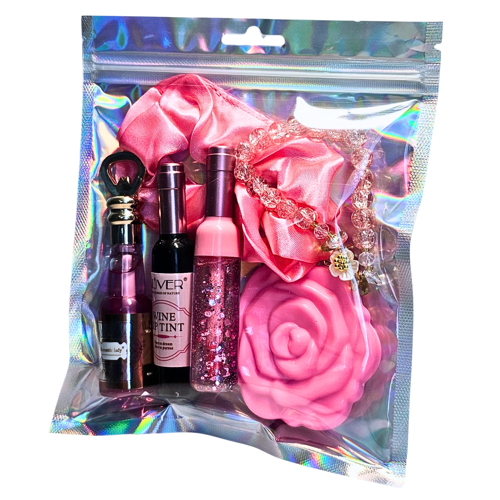 ✨ Pink Rosé Glow Beauty Pouch Gift Set ✨