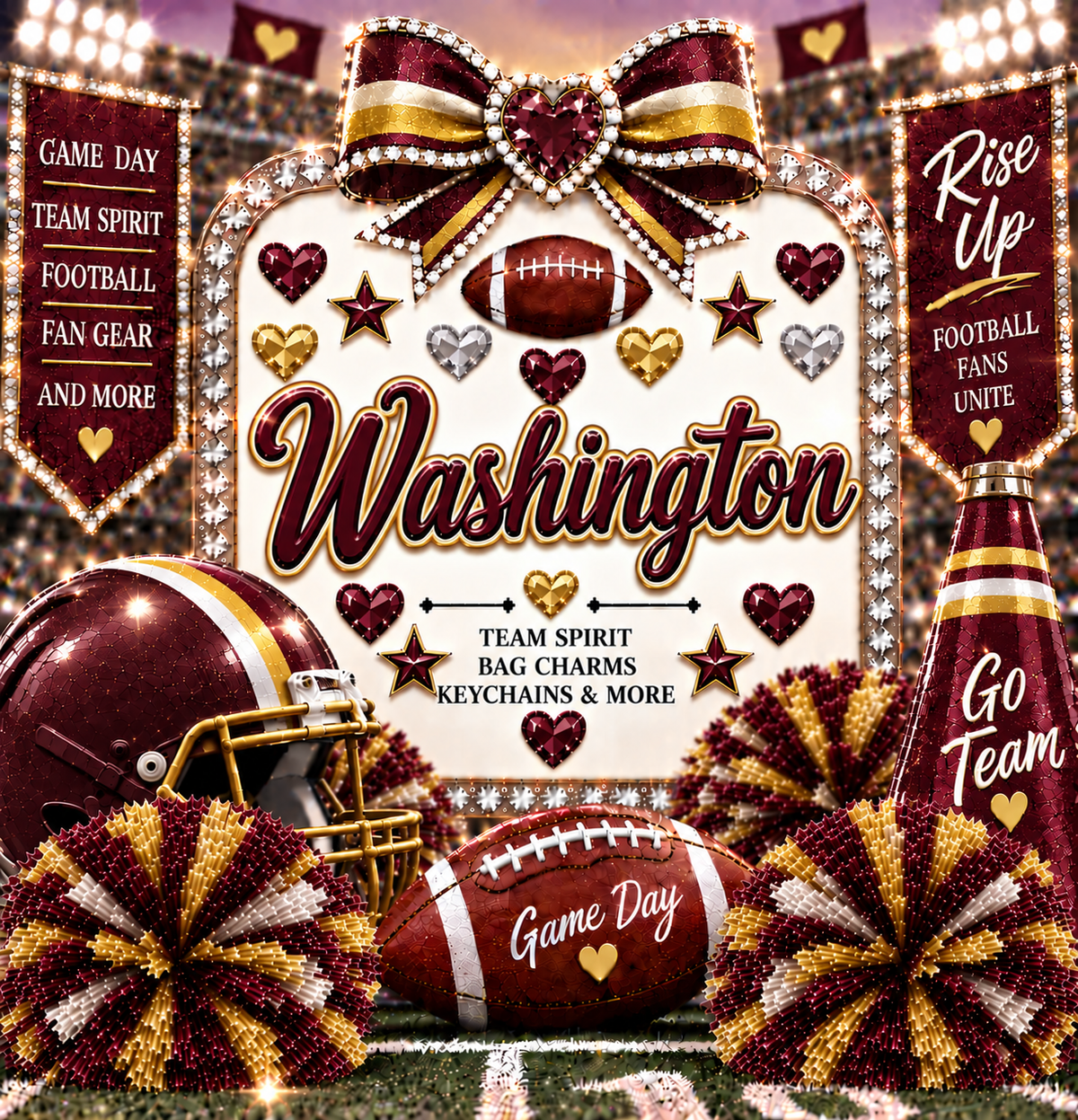 Touchdown Bag Charms