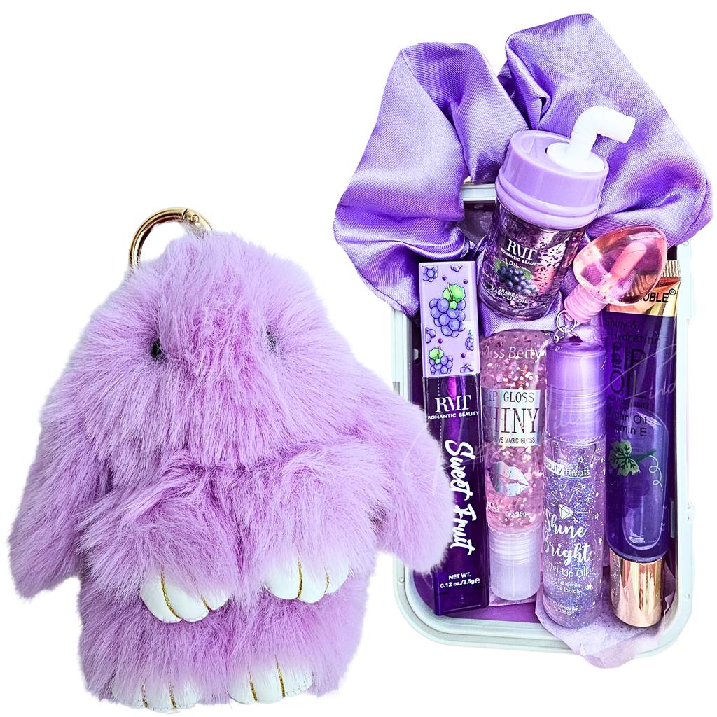 ✨ Classic Glam Mini Suitcase Bundle + Fluffy Bunny Charm ✨