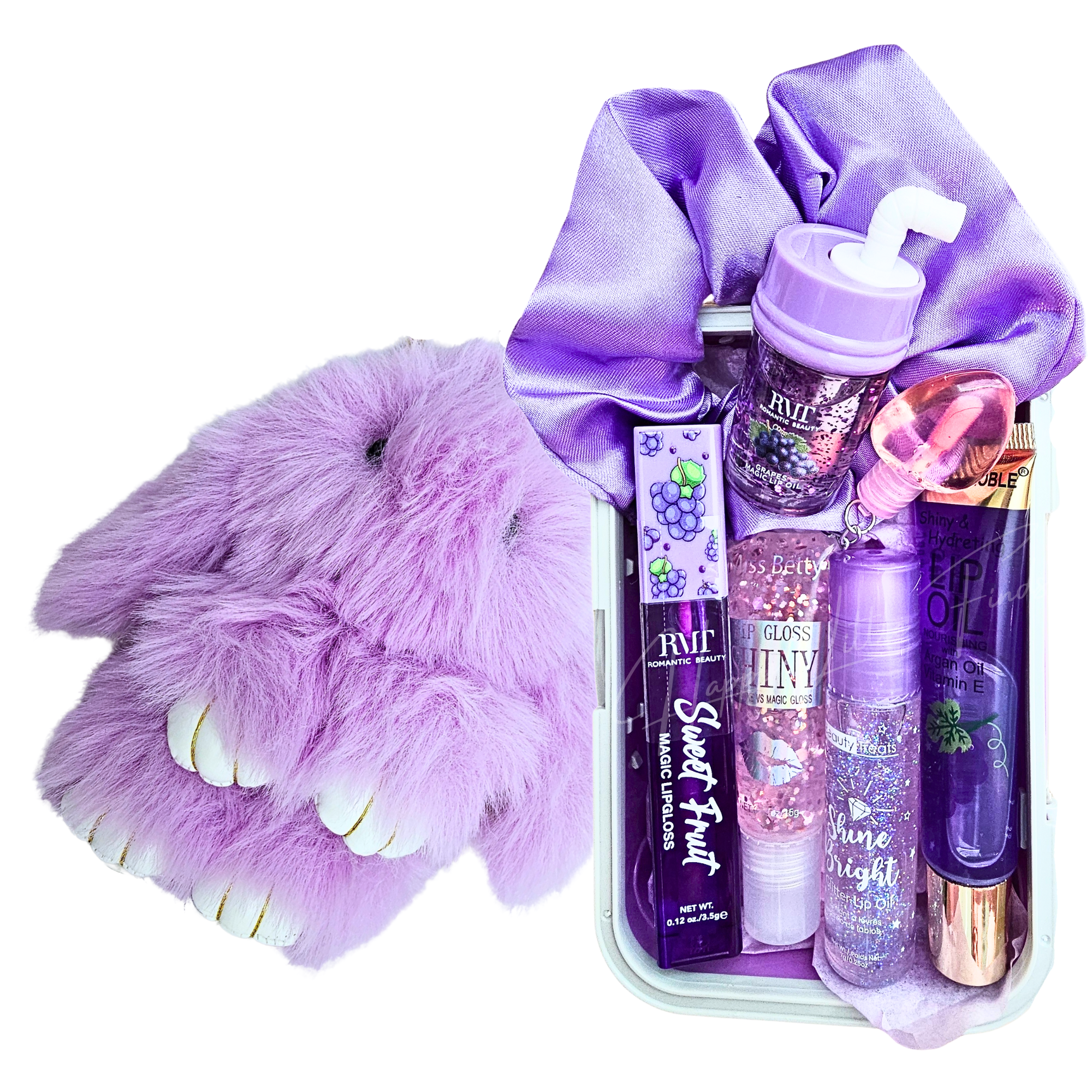 ✨ Classic Glam Mini Suitcase Bundle + Fluffy Bunny Charm ✨