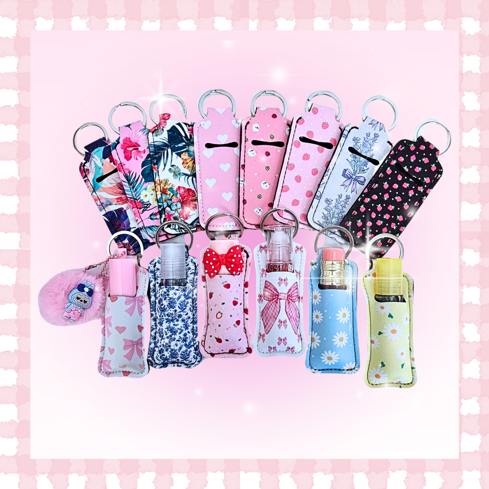 Lip Gloss Holder Keychain – Assorted Designs