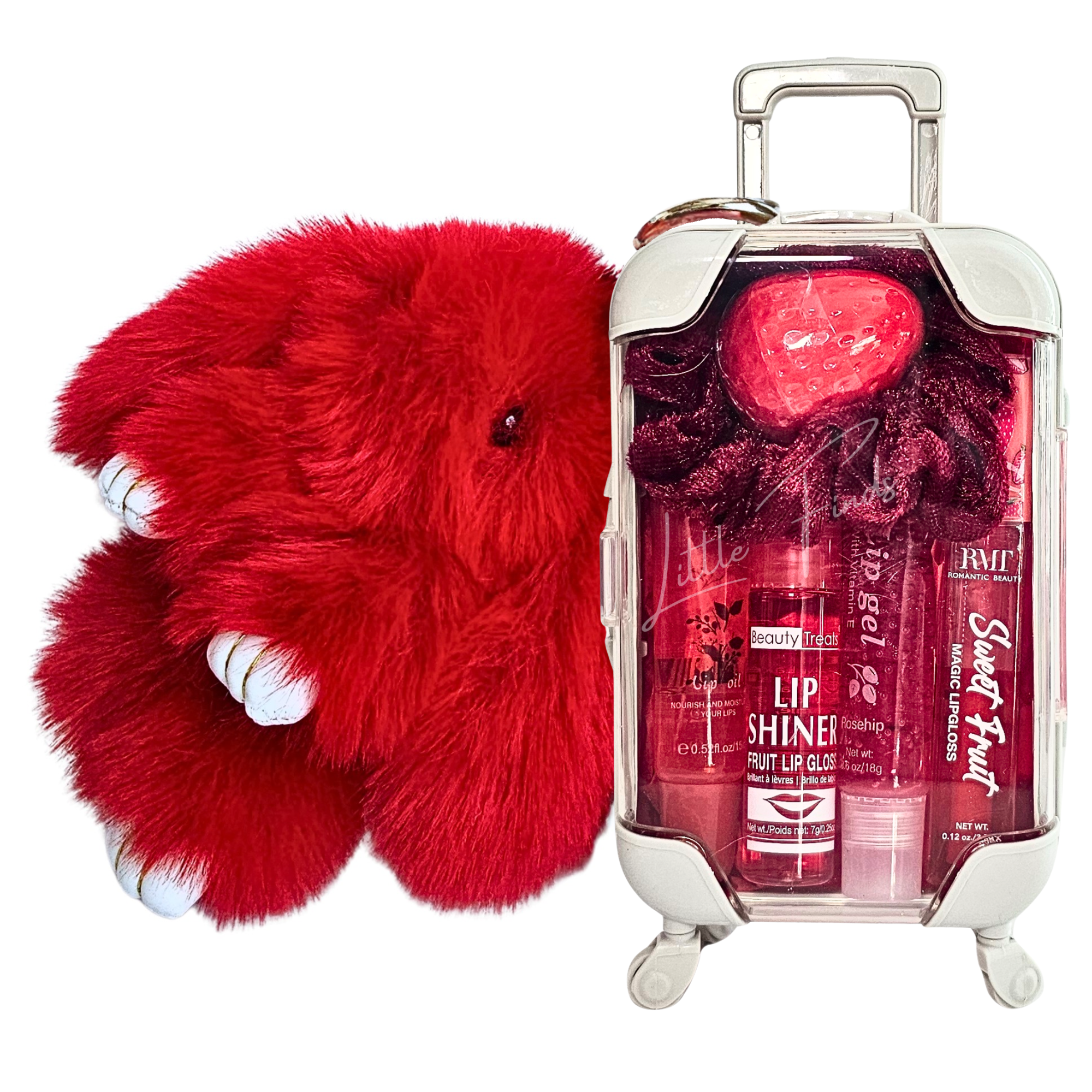 ✨ Classic Glam Mini Suitcase Bundle + Fluffy Bunny Charm ✨